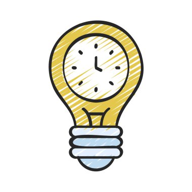 Zaman Fikirleri web simgesi vektör çizimi