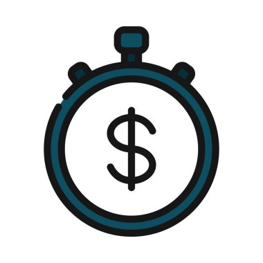 Para Durağı web simgesi vektör illüstrasyonu