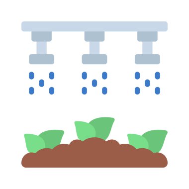 Sulama Suyu Santralleri Web ikonu vektör çizimi