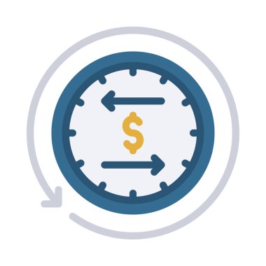 Tüm Gün Ticari Web simgesi vektör illüstrasyonu