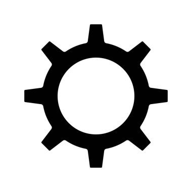 Beyaz arkaplanda çark vektör simgesi  