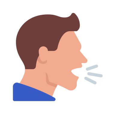 Adam Konuşan Web simgesi vektör çizimi