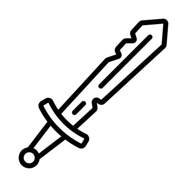 kılıç simgesi, vektör illüstrasyonu basit tasarım