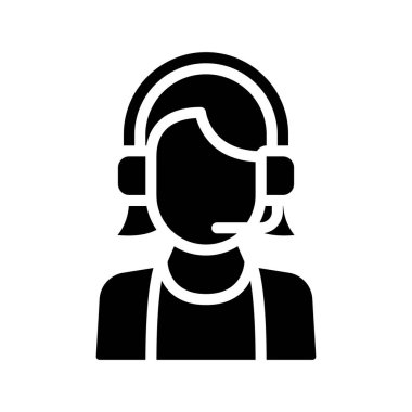 Müşteri desteği simgesi, satır tasarımı 