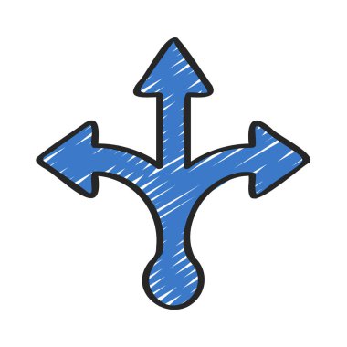 Bağlı Oklar web simgesi vektör illüstrasyonu