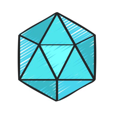 Karmaşık Gem web simgesi vektör çizimi