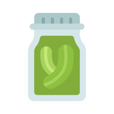 Salatalık Jar web simgesi vektör çizimi