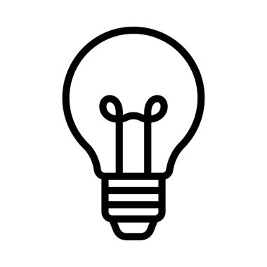fikir ampul simgesi, vektör çizim                                                    