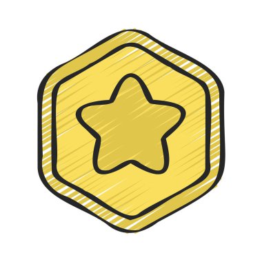 Oyun Token simgesi, vektör illüstrasyonu basit tasarım