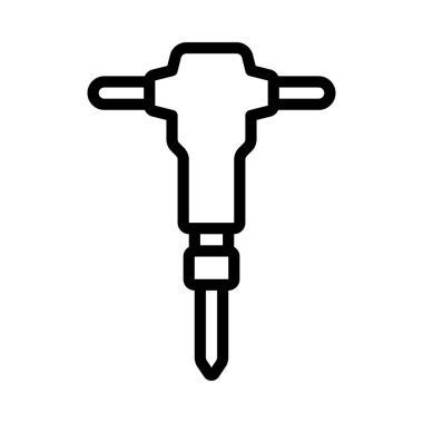 Jackhammer simgesi beyaz arka plan üzerinde