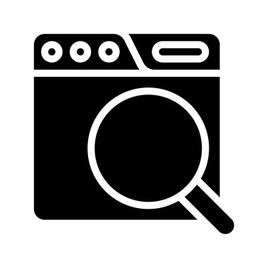 Web sayfası arama simgesi, vektör illüstrasyonu basit tasarım