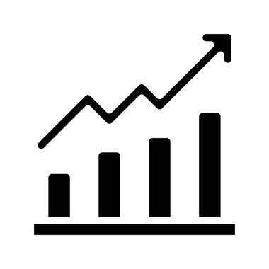 Grafiksel grafik diyagramı simgesi silueti