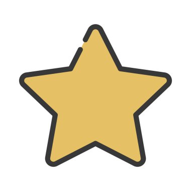 yıldız düz simgesi, vektör illüstrasyonu