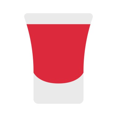 Shot Glass Simgesi Basit Vektör İllüstrasyonu