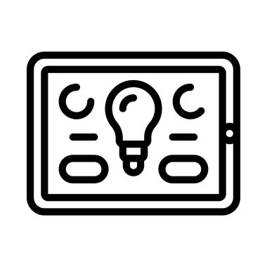 Akıllı Işık Uygulaması Simgesi Basit Vektör İllüstrasyonu