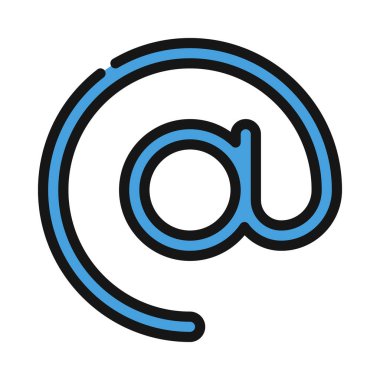 Simgede E- posta, Beyaz Arkaplanda Ayırılmış Simge 