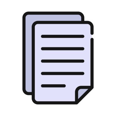 İki Belge simgesi, vektör illüstrasyonu 