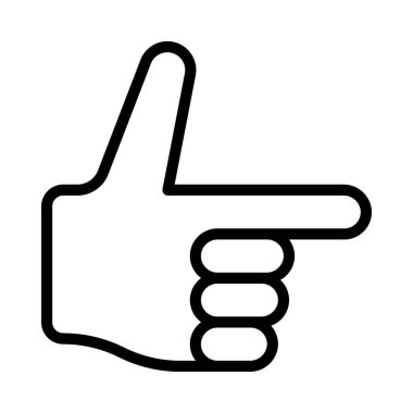 Point Hand Simgesi Basit Vektör İllüstrasyonu