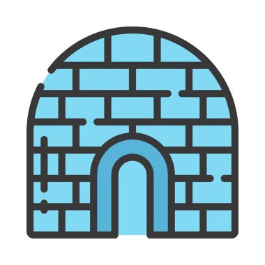 igloo web simgesi vektör illüstrasyonu