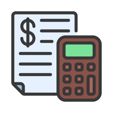 Bütçe simgesi vektör çizimi tasarımı