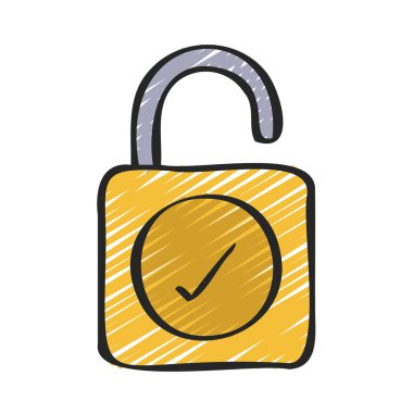 lock icon, vector illustration simple design