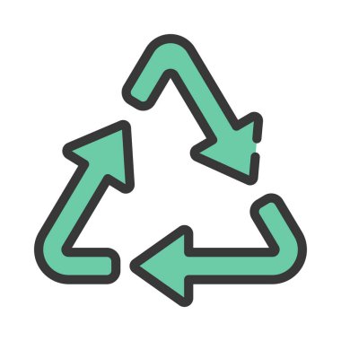 Okları Yeniden Kullan Web simgesi vektör çizimi