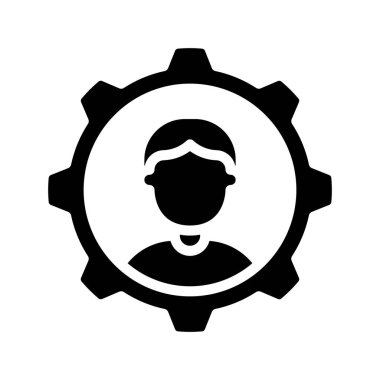 People Management web simgesi vektör illüstrasyonu