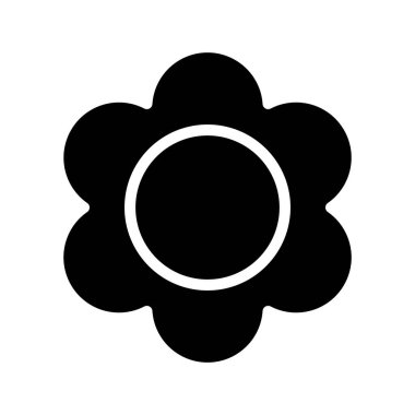  çiçek simgesi, vektör illüstrasyonuName 