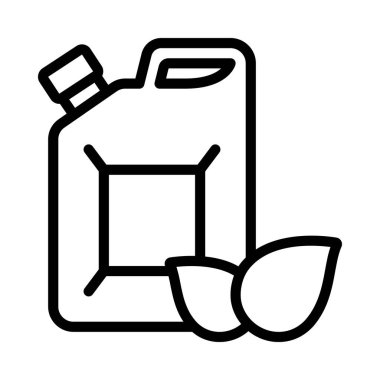 Eko Yakıt Simgesi Basit Vektör İllüstrasyonu