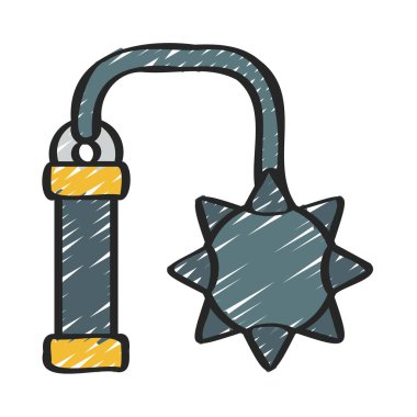 Sallanan Mace ağ simgesi vektör illüstrasyonu