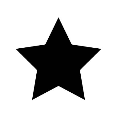 Siyah yıldız simgesinin vektör illüstrasyonu