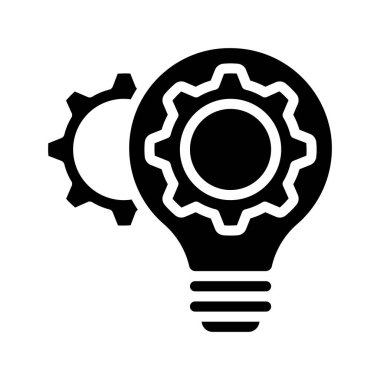 Yenilik Ampul İnce simgesi, vektör illüstrasyonu