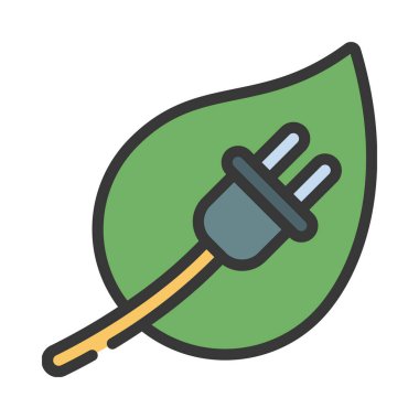 Eko Eklenti Simgesi Basit Vektör İllüstrasyonu