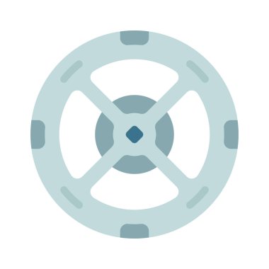 Dairesel Uzay İstasyonu web simgesi vektör çizimi