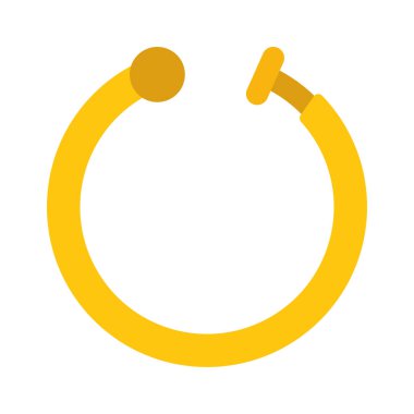 Hoop Küpe ikon vektör illüstrasyonu 