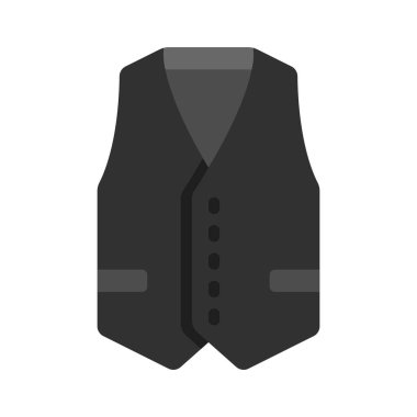 Yelek Simgesi Basit Vektör İllüstrasyonu