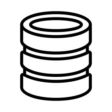 veritabanı web simgesi vektör çizimi