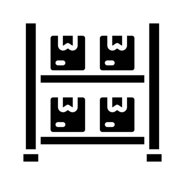 Depo raf simgesi, vektör illüstrasyonu 