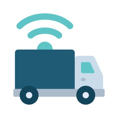 Özerk Lorry web simgesi vektör illüstrasyonu