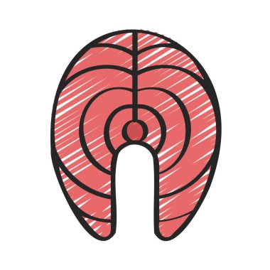 Somon Dilimi Web simgesi vektör çizimi