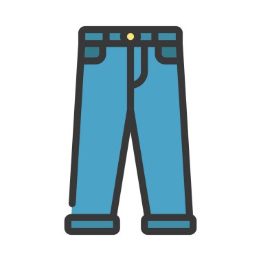Jeans web simgesi vektör illüstrasyonu