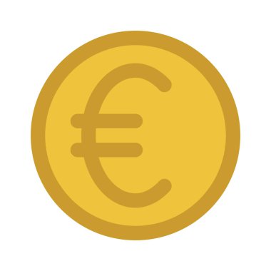 Avro sikkesi para simgesi doldurulmuş dış hat biçimi       