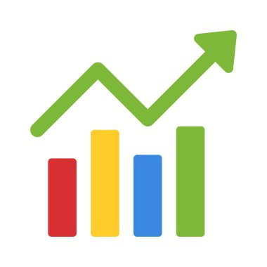 Grafiksel grafik diyagramı simgesi silueti