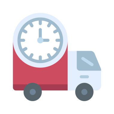 zaman yönetimi ve zaman kavramı simgesi, vektör illüstrasyonu basit tasarım