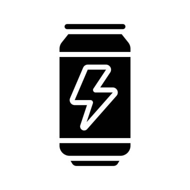 Enerji İçeceği Web simgesi vektör illüstrasyonu