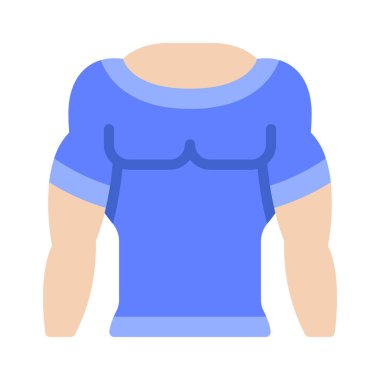 Beden Eğitimi T-Shirt web simgesi, vektör illüstrasyonu         