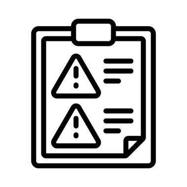 Risk Raporu Web simgesi vektör çizimi