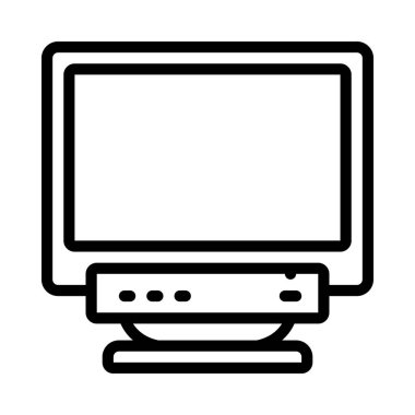 Eski bilgisayar kutsal kişilerin resmi, vektör çizim 