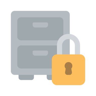 Kilitli Kabine simgesi vektör illüstrasyon tasarımı 