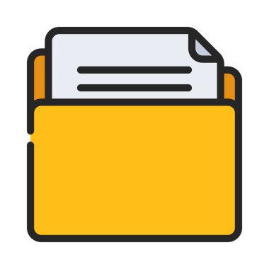 dosya dizini simgesi, vektör illüstrasyonu 